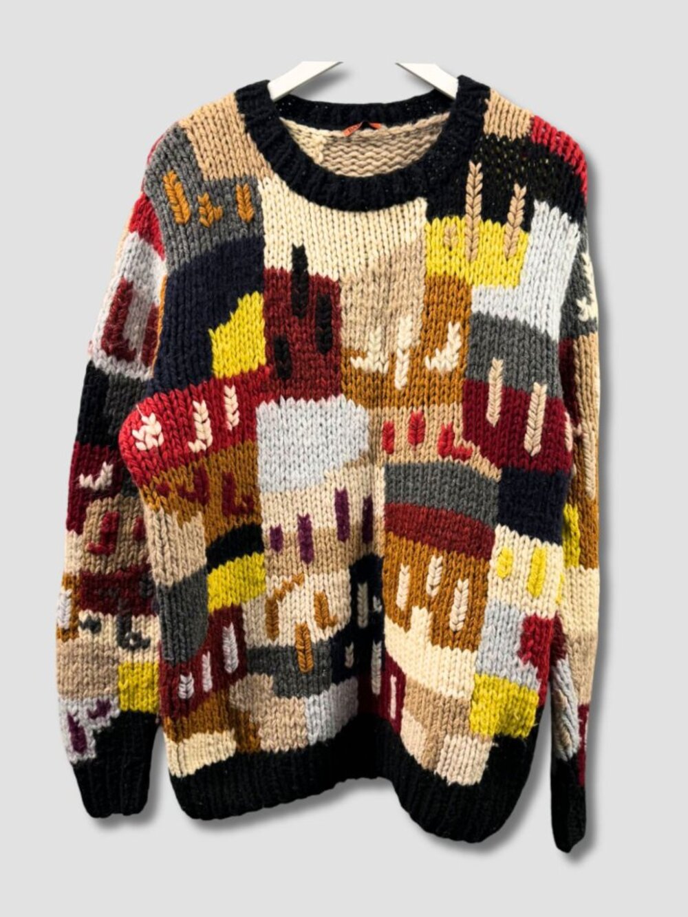 BARENA VENEZIA Multicolor Chunky Wool Knit Sweater Sz M Relaxed Fit